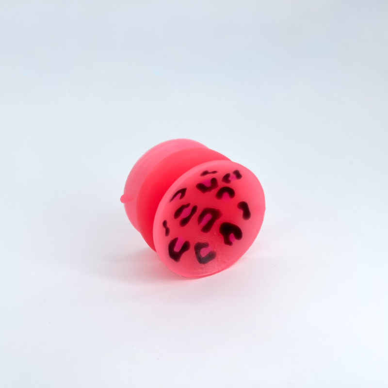 Double-sided suction cup 'Jem Leopard' UV/GITD mini