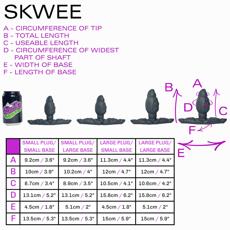 Skwee small plug large base 'Triple Choc Cherry' soft (OO30)