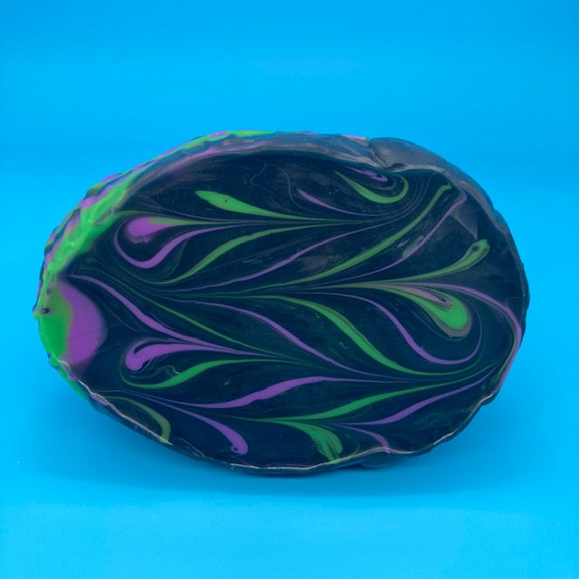 Meenus black/purple/green ribbons medium soft (OO30)