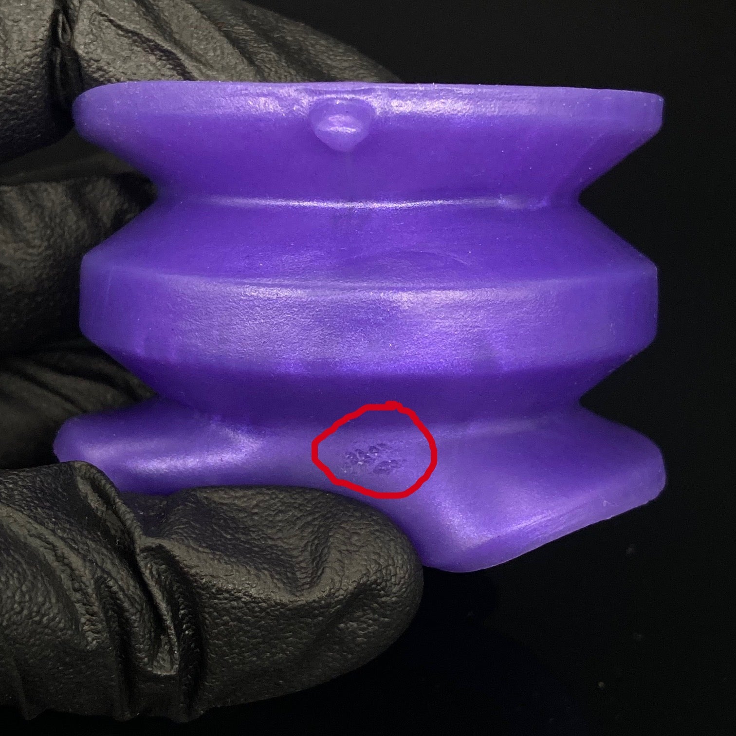 Double-sided suction cup iridescent violet FLOP