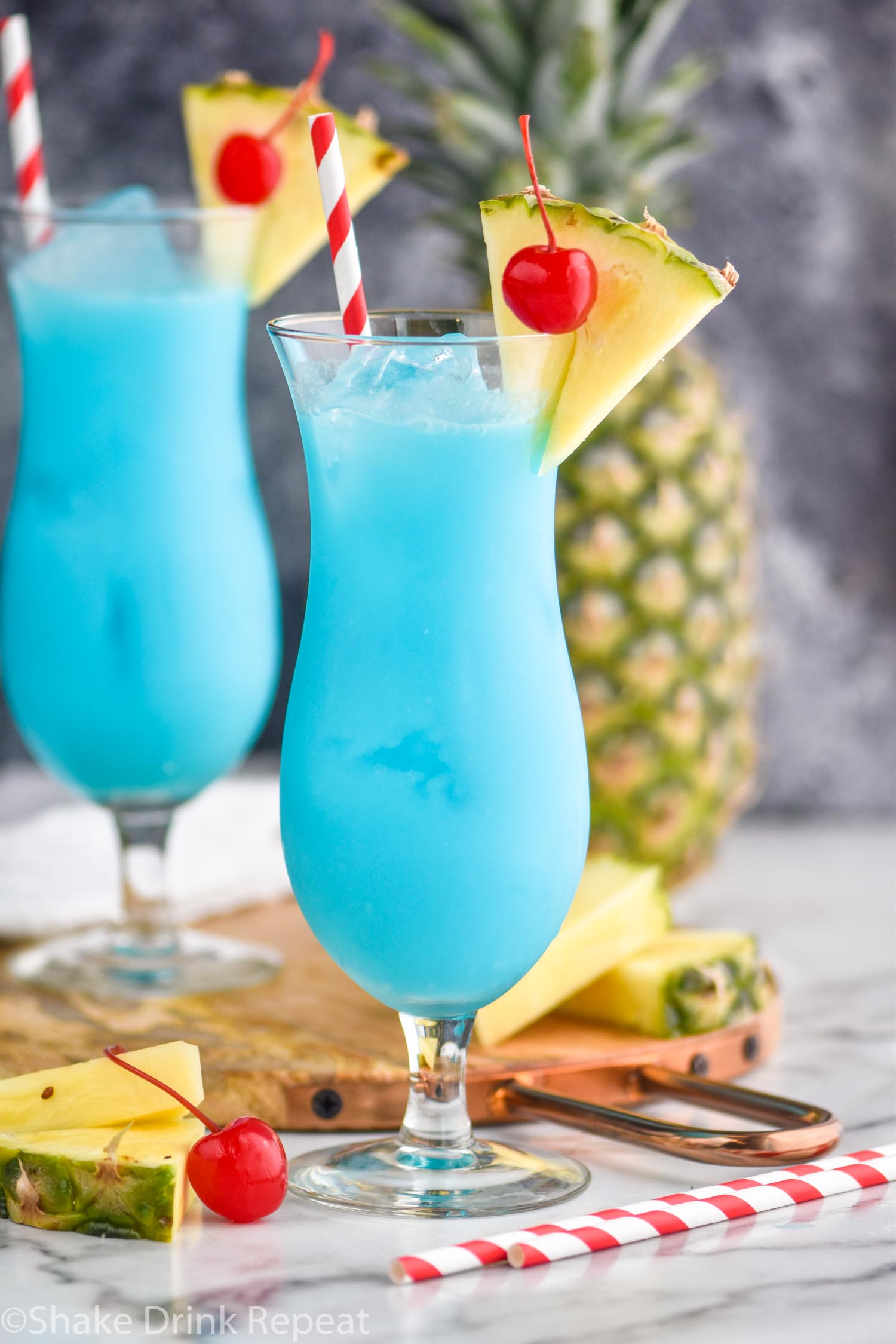 Double-sided suction cup set 'World Cocktail Day' Blue Hawaiian mini/small/medium